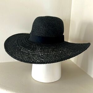 H&M Faded Black Straw Hat Size M (56cm)